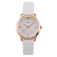 Montre pour femme à quartz avec bracelet en cuir, incrustée de diamants, style nordique, très tendance, pour collégiennes, personnalisation usine
