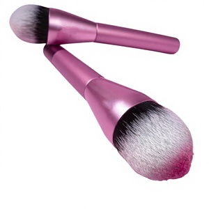 <span class=keywords><strong>Pinceau</strong></span> de maquillage rose clair à manche en aluminium, <span class=keywords><strong>pinceau</strong></span> pour <span class=keywords><strong>blush</strong></span> liquide ou crème, <span class=keywords><strong>pinceau</strong></span> pour fond de teint - Product Image 5