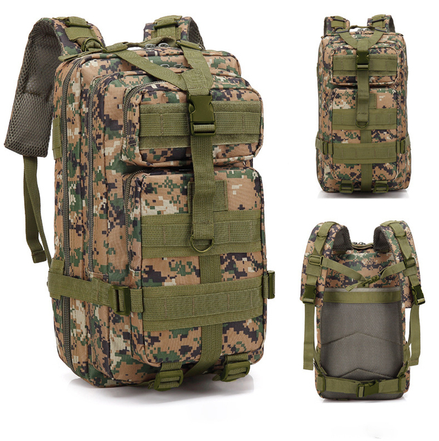 Wholesale Customized Camouflage Backpack 25L Outdoor Hiking Travel Tactical Bag