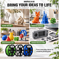 Filamen PLA-Basic Berkualitas Tinggi Mipai 1.75mm 1KG per Gulungan Warna Emas kompatibel dengan semua printer 3D FDM Satu Warna