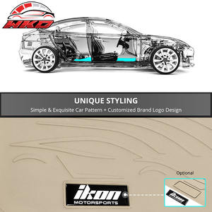 Alfombrillas de goma de látex beige para Honda Accord 2008-2012, alfombras personalizadas de 5 piezas estilo IKON, impermeables - Product Image 2