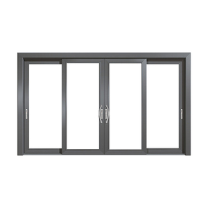 Zanzara in acciaio inox a doppio vetro temperato moderna in lega di alluminio Villa a prova di vento porte scorrevoli in alluminio per la casa - Product Image 6