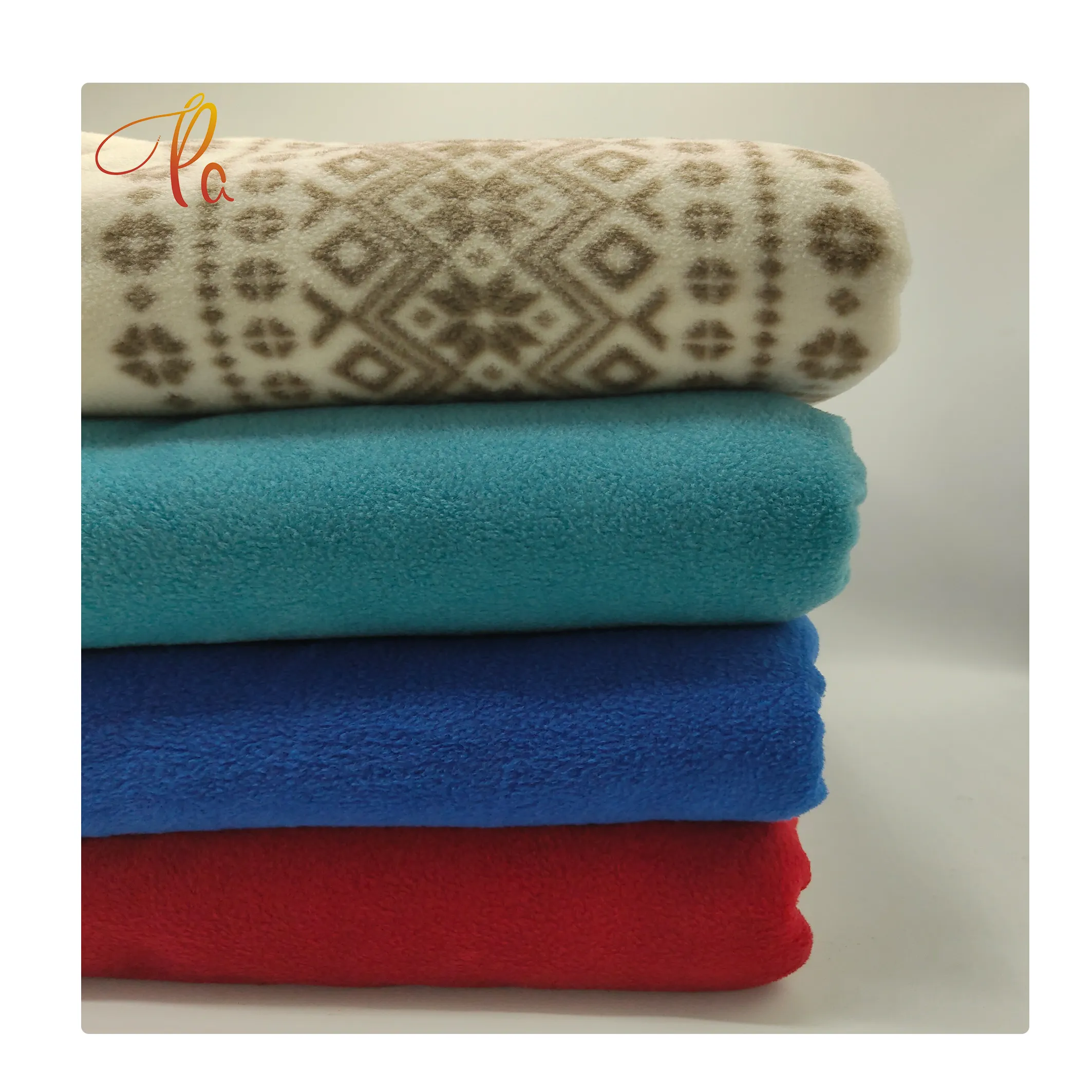 Custom 100%Polyester Anti-pill Stock Fleece Fabric/Polar Printed Fleece Brushed Fabric For Hoodie