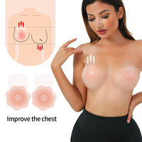 Couvre-mamelon Ascenseur Sans Bretelles Collant Push up Réutilisable Silicone Bande Soutien-Gorge Invisible Adhésif Soutiens-gorge