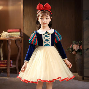 2021 nouveau été nœud papillon neige blanche Cosplay princesse robe <span class=keywords><strong>fille</strong></span> <span class=keywords><strong>cadeau</strong></span> d'anniversaire enfant en bas âge vêtements pour enfants - Product Image 5