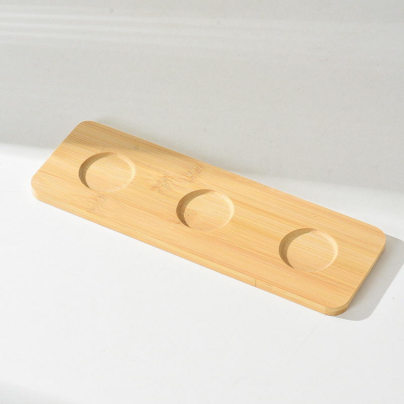 Plateau rond en bambou
