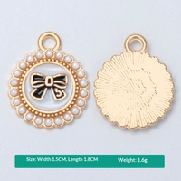 Accessoires de bijouterie créatifs Kusa DIY : Breloques et pendentifs en alliage avec strass taillés carré, nœud papillon moka et goutte unique pour colliers et bracelets