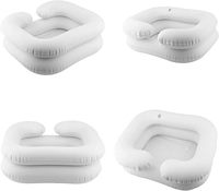 Bassin à shampooing gonflable en plastique portable et pliable pour personnes âgées, handicapées, femmes enceintes, blessées, lavage des cheveux à domicile
