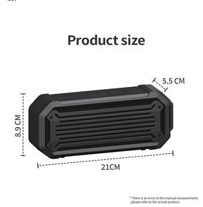 Altavoz Inalámbrico Portátil con Chipset V5.3, Salida de 8W, Batería de 1500mAh, Resistente al Agua IPX7, <span class=keywords><strong>Boombox</strong></span> para Exteriores con TWS, FM y Tipo-C - Product Image 5