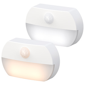 Smart Led Night <b>Light</b> With Motion Sensor Warm White Wall Lamp For Bedroom Hallway Cabinet Indoor Use Battery Powered Rectangle - Product Image 2