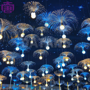 Lámpara Colgante de Fibra Óptica Dandelion Ip65 con Forma de Medusa, Lámpara de Araña Multicolor con Diseño de Flor para Fiestas en Interiores y Decoración Navideña en Exteriores - Product Image 2