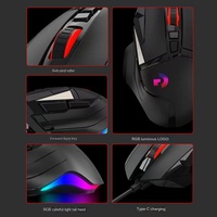 Mouse Gaming Nirkabel Model G502 Isi Ulang 10000 DPI Optik RGB Ergonomis Dapat Diprogram Makro untuk PC