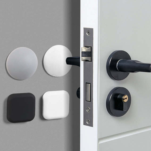 Door Stopper Silicone Handle Bumpers Self Adhesive Deurstopper Protection Porte Pad Mute Round Square Wall Protector Pad