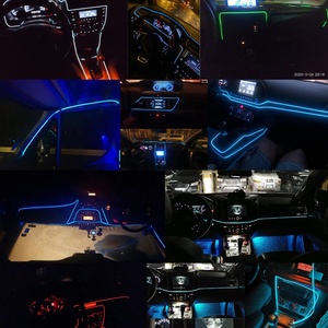 5M EL Wire <span class=keywords><strong>LED</strong></span> Tira de luz fría Ambiente Interior Coche Luz Neón Atmósfera Tira Accesorios de luz de coche - Product Image 6