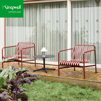 Ensemble de jardin scandinave moderne en aluminium, pour repas en plein air, barbecue, salon de thé, chaises de loisirs chics