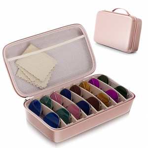 Estuche de Almacenamiento para Gafas con Múltiples Ranuras, Bolsa de Almacenamiento Rectangular Personalizada para Gafas de Sol de Viaje - Product Image 1