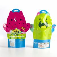Vente chaude : Pochette d'emballage fantaisie colorée en forme de personnage, sac fantaisie en gros pour objets de collection, jouets surprises, cadeaux, en matériau PET