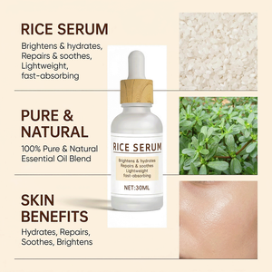 Sérum de <span class=keywords><strong>riz</strong></span> marque privée, complexe de ferment de <span class=keywords><strong>riz</strong></span>, éclaircit, hydrate, répare, apaise, léger, absorption rapide, apaise la peau - Product Image 3
