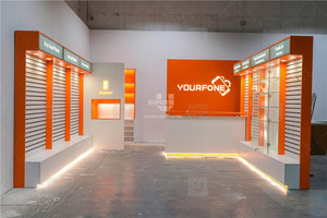 Tùy chỉnh điện tử Phụ kiện điện thoại tường hiển thị điện thoại di động sửa chữa cửa hàng trang trí kính điện thoại di động cửa hàng tủ trưng bày - Product Image 2