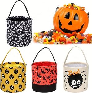 Sac fourre-tout fantaisie en forme de citrouille ou d'araignée pour enfants, idéal pour les bonbons et les cadeaux de fête d'Halloween - Product Image 1