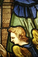 Panel de Arte Decorativo de Vidrio Laminado con Figura de Retrato en Vidrio Teñido Hecho a Mano para Dormitorio, Baño, Comedor, Hotel, Vestíbulo
