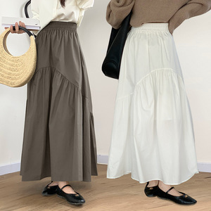 Elegant Olive <strong>Green</strong> Tiered Maxi <strong>Skirt</strong> 100% Cotton Elastic Waist A-Line <strong>Long</strong> <strong>Skirt</strong> for Summer Resort Vacation - Product Image 5
