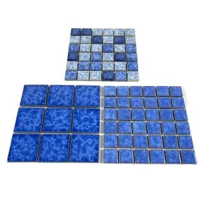 Azulejos de piscina para uso perfeito, mosaico de vidro para piscina