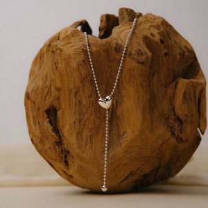 Cadena de Plata de Ley S925 con Colgante de Corazón de 68 cm, Diseño Minimalista, Joyería para Regalo - Product Image 2