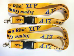 Sorority Rho Logo Lanyards KeyChain Polyester Lanyard for ID Card Holders