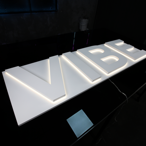 Özel Aydınlatmalı 3D Kanal Harfleri LED Arkadan Aydınlatmalı Tabelalar İç Mekan Dış Mekan Ticari Perakende Mağazası Paslanmaz Çelik Akrilik 2 Yıl Garantili - Product Image 6