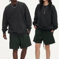 Sweat-shirt court surdimensionné en coton de qualité supérieure 425 g/m², style streetwear, personnalisable, lourd, fabricant
