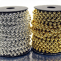 Chaînes de perles imitation perle faites à la main en or et argent pour la vente en gros, idéales pour les fournitures de mariage et de fête, parfaites pour la rentrée scolaire