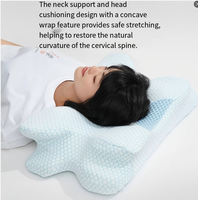 Oreiller cervical ergonomique en mousse à mémoire de forme avec soutien orthopédique pour le cou, personnalisable OEM pour dormeurs sur le dos et sur le côté