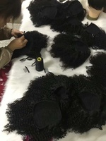 2025 nouvelle mode 100% vrais cheveux noirs humains queues de cheval afro crépus bouclés 8-24 pouces cheveux queues de cheval pour femme