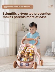 Déambulateur anti-basculement pour bébé avec centre d'activités, jouet pliable à pousser pour l'apprentissage de la marche des nouveau-nés aux tout-petits - Product Image 4