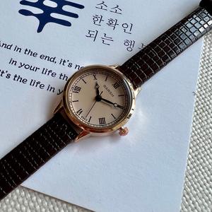 Venta caliente redondo hermoso señoras relojes para mujer chica Lizared patrón correa de reloj cuarzo minimalista relojes de pulsera de alta calidad - Product Image 3