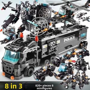 Ensemble de blocs de construction Flotte Navale - Modèles de navires de guerre et de bateaux, <span class=keywords><strong>Jouet</strong></span> de puzzle à petites particules pour enfants - Product Image 4