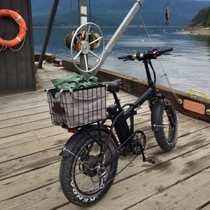 Vélo à neige électrique pour enfants, pneus larges de <span class=keywords><strong>20</strong></span> <span class=keywords><strong>pouces</strong></span>, pliable, suspension, batterie au lithium sans balais, cadre en alliage d'aluminium, 7 vitesses, 60 km - Product Image 5