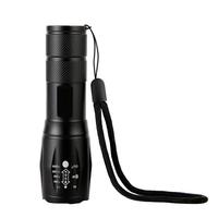 Senter Mini saku fokus dapat diatur perbesaran Logo kustom senter Torchlight USB LED T6 kuat senter dapat diisi ulang