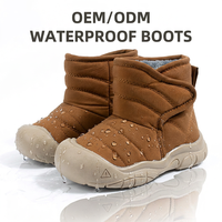 Bottes de neige pour enfants unisexes, imperméables, antidérapantes, chaudes, avec fermeture à boucle et fermeture éclair, doublure en fourrure pour les activités de plein air par temps neigeux