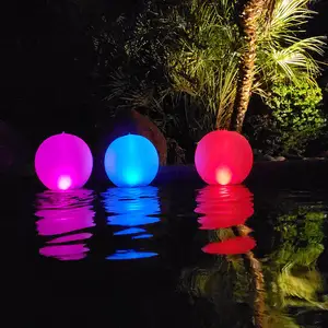 Cootay lampu taman kolam renang LED RGB, lampu surya luar ruangan Floating lampu kolam taman bawah air