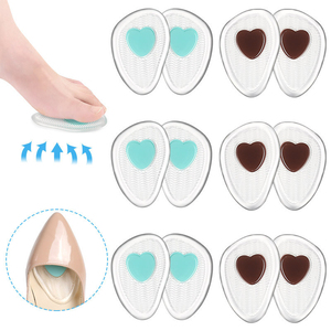 JOGHN Miếng Lót Chân Bóng Metatarsal Miếng Đệm Silicon Gel Trong Suốt Silicon Có Thể Tái Sử Dụng Cho Gót Chân Miếng Đệm Chân Trước - Product Image 3