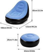 Canapé gonflable d'extérieur portable pliable avec effet ressort pour l'extérieur