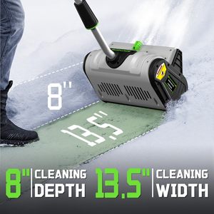 Pelle à neige électrique 20V sans balais, souffleuse à neige sans fil avec plaque directionnelle et poignée avant réglable - Product Image 4