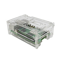 Caja de refrigeración acrílica para Raspberry Pi 5, carcasa transparente, soporte de disipador de calor activo