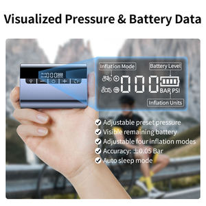 Xách tay Trọng lượng nhẹ có thể sạc lại không dây xe đạp bơm nhanh chóng Lạm Phát lốp Inflator cho xe đạp và bóng ABS vật liệu - Product Image 4