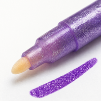 SIPA SPG006 – Nouveau lot de marqueurs à paillettes à séchage rapide à base d'eau, couleurs vives, brillants, pour dessin artistique et peinture DIY