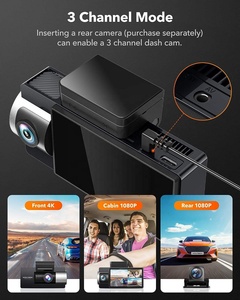 <span class=keywords><strong>Cam</strong></span>éra embarquée triple Wolfbox Distributor I17 4K, enregistreur de conduite avant et intérieur, boîte noire de voiture avec vision nocturne HD - Product Image 3