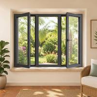 China Factory Affordable Casement Window Thermal Break Aluminum Alloy Double Glazed Outward Opening Hotel Project