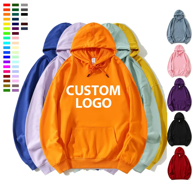 Free Sample Vendor Supplier Soft Fashion Sports Brand Multi Color Plus Size Men'S French Terry Fleece Sweatshirt And Hoodie Shop